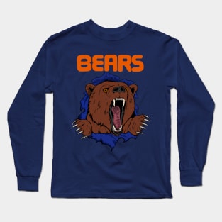 Navy bear ripper Long Sleeve T-Shirt